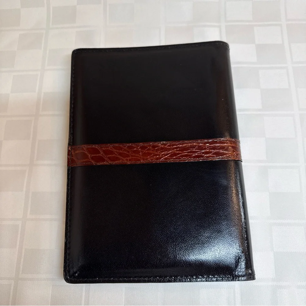 Charles Underwood Kid Leather Planner‎ Alligator Cognac Glazed Finish 6x8.5